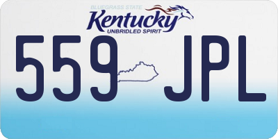 KY license plate 559JPL