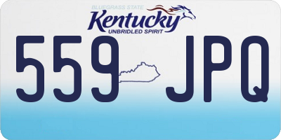KY license plate 559JPQ