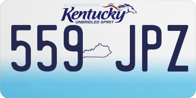 KY license plate 559JPZ