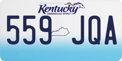 KY license plate 559JQA