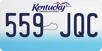 KY license plate 559JQC
