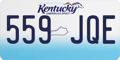 KY license plate 559JQE