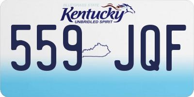 KY license plate 559JQF
