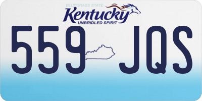 KY license plate 559JQS