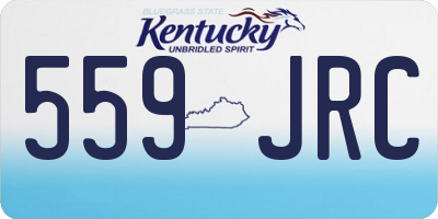 KY license plate 559JRC