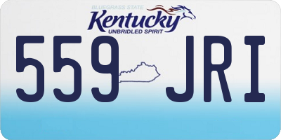 KY license plate 559JRI