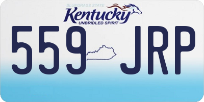 KY license plate 559JRP