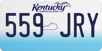 KY license plate 559JRY