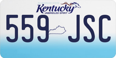 KY license plate 559JSC