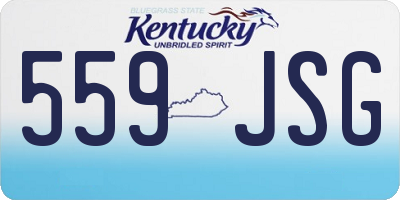 KY license plate 559JSG