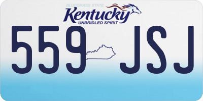 KY license plate 559JSJ