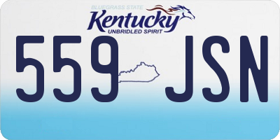 KY license plate 559JSN