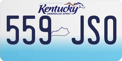 KY license plate 559JSO