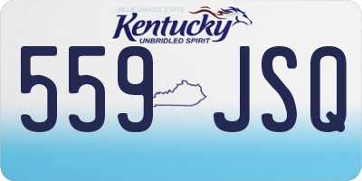 KY license plate 559JSQ