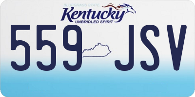KY license plate 559JSV