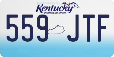 KY license plate 559JTF