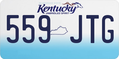 KY license plate 559JTG