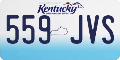 KY license plate 559JVS