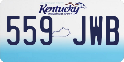 KY license plate 559JWB