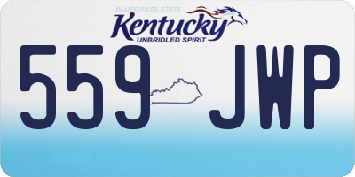 KY license plate 559JWP
