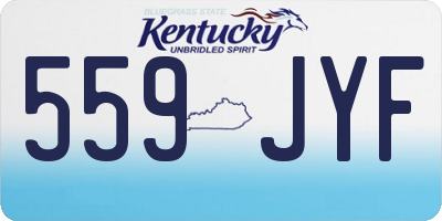 KY license plate 559JYF
