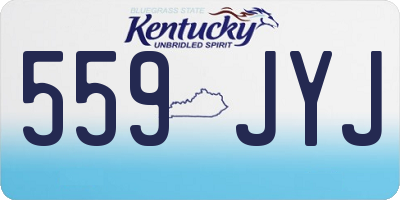 KY license plate 559JYJ