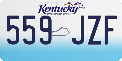KY license plate 559JZF