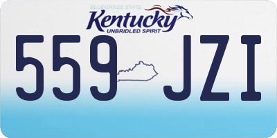 KY license plate 559JZI