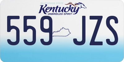 KY license plate 559JZS