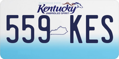 KY license plate 559KES