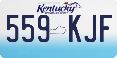 KY license plate 559KJF