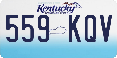 KY license plate 559KQV