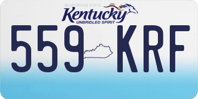 KY license plate 559KRF