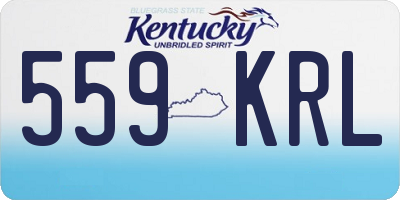 KY license plate 559KRL