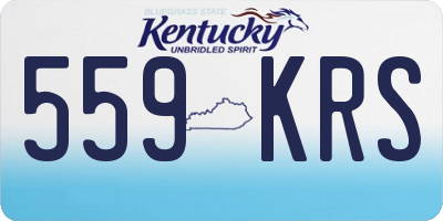 KY license plate 559KRS
