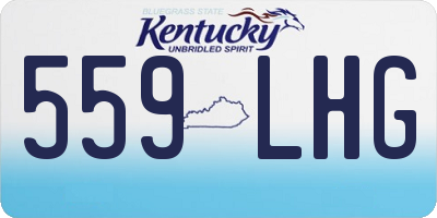 KY license plate 559LHG
