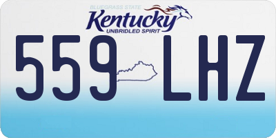 KY license plate 559LHZ