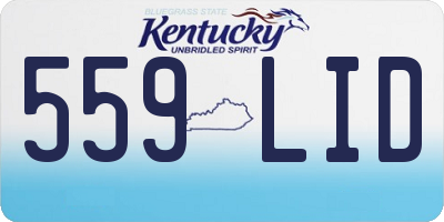 KY license plate 559LID