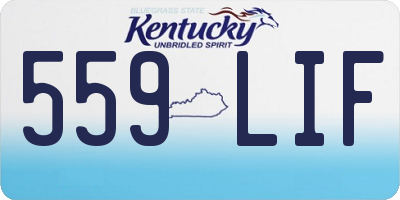 KY license plate 559LIF