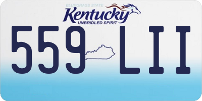 KY license plate 559LII