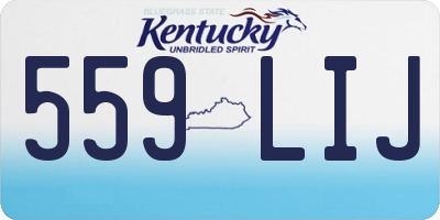 KY license plate 559LIJ