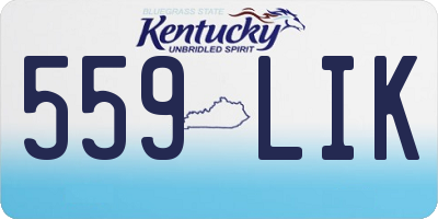 KY license plate 559LIK