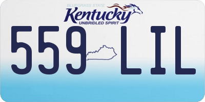 KY license plate 559LIL