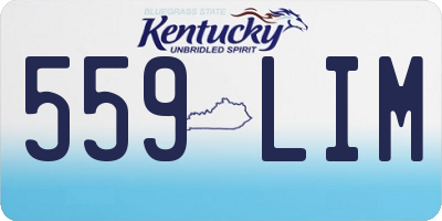 KY license plate 559LIM