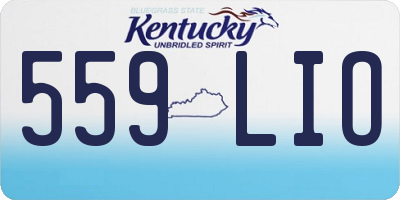 KY license plate 559LIO