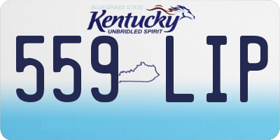 KY license plate 559LIP