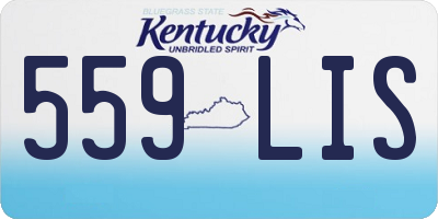KY license plate 559LIS