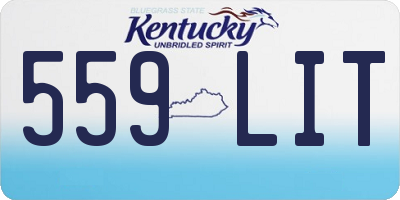 KY license plate 559LIT