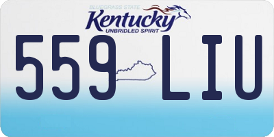 KY license plate 559LIU
