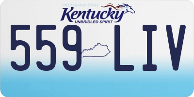 KY license plate 559LIV